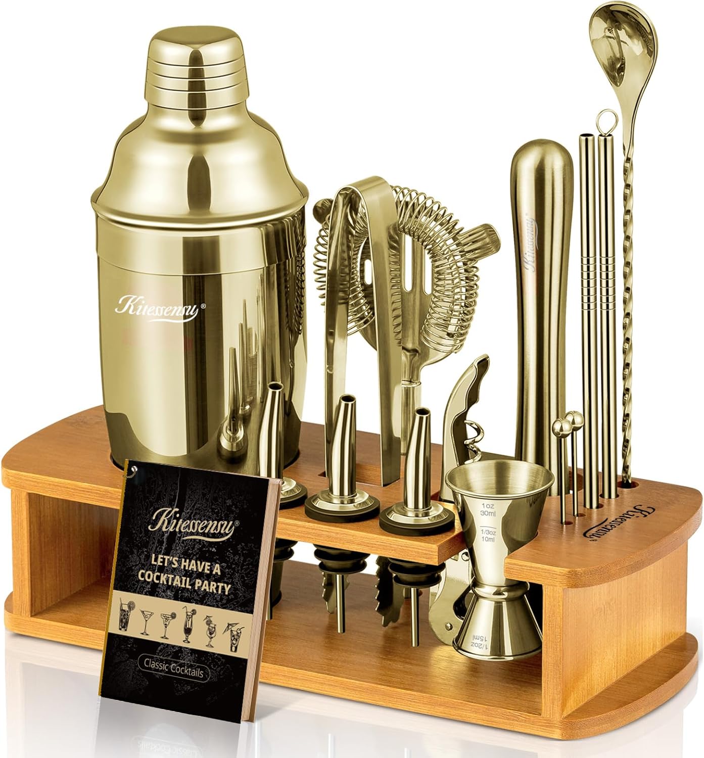 KITESSENSU Cocktail Shaker Set for Home Mixologists and Bartenders