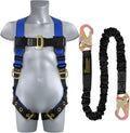Safety Harness Fall Protection Full Body Harness Kit - Shock Absorbing