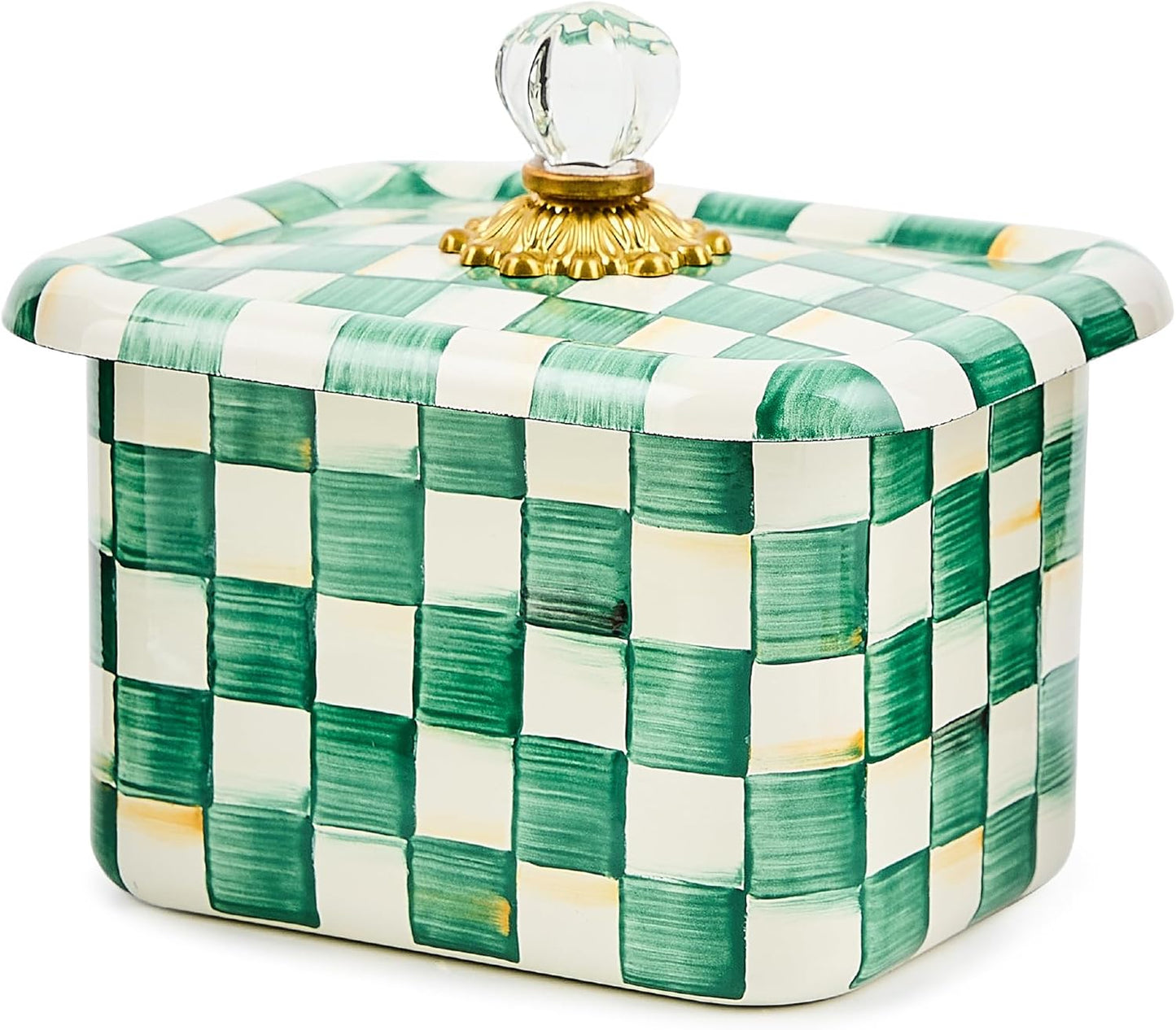MACKENZIE-CHILDS Enamel Recipe Box for Elegant Kitchen Storage