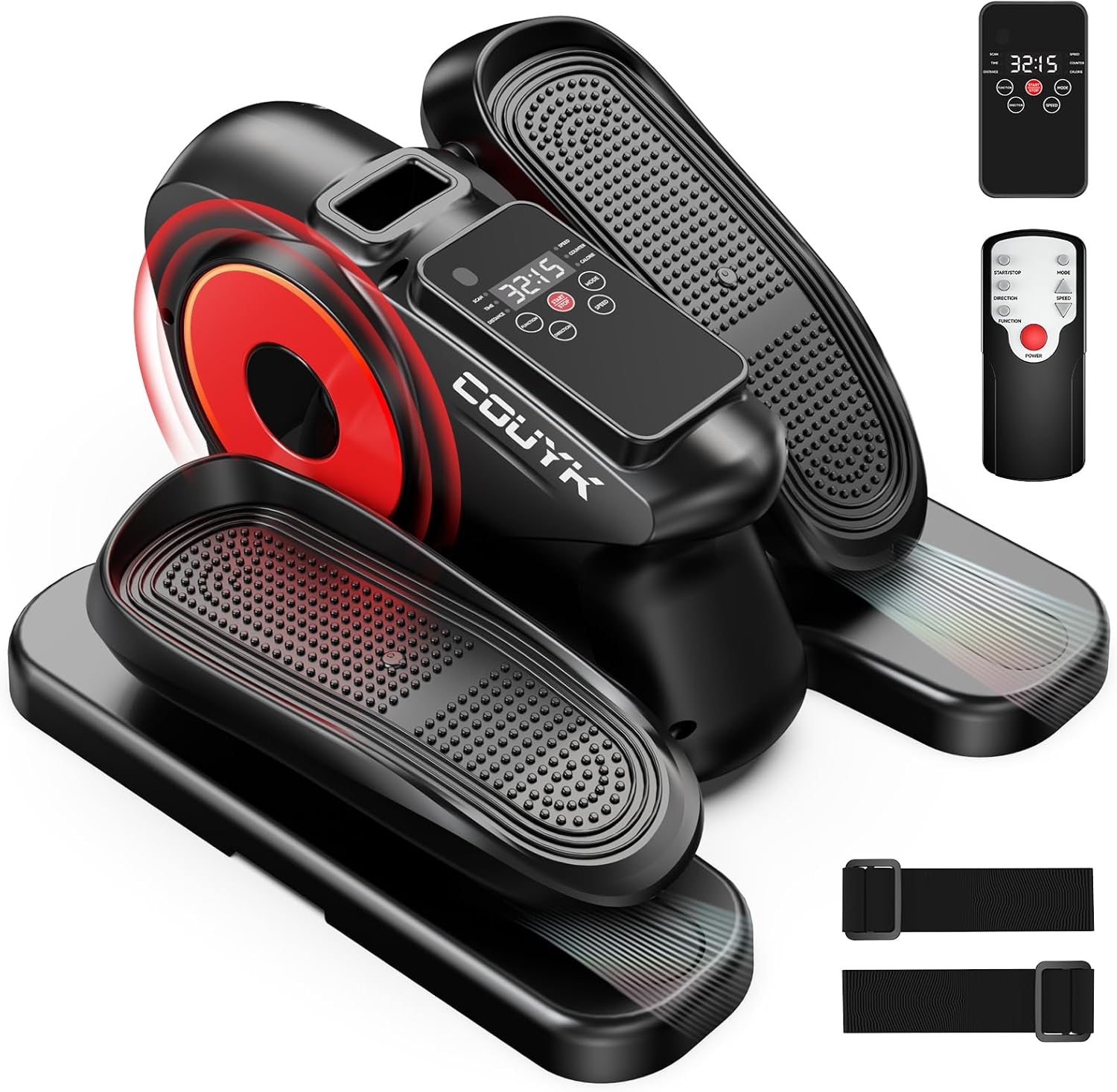 COUYK Under Desk Elliptical - Quiet, Portable, 12 Speeds!