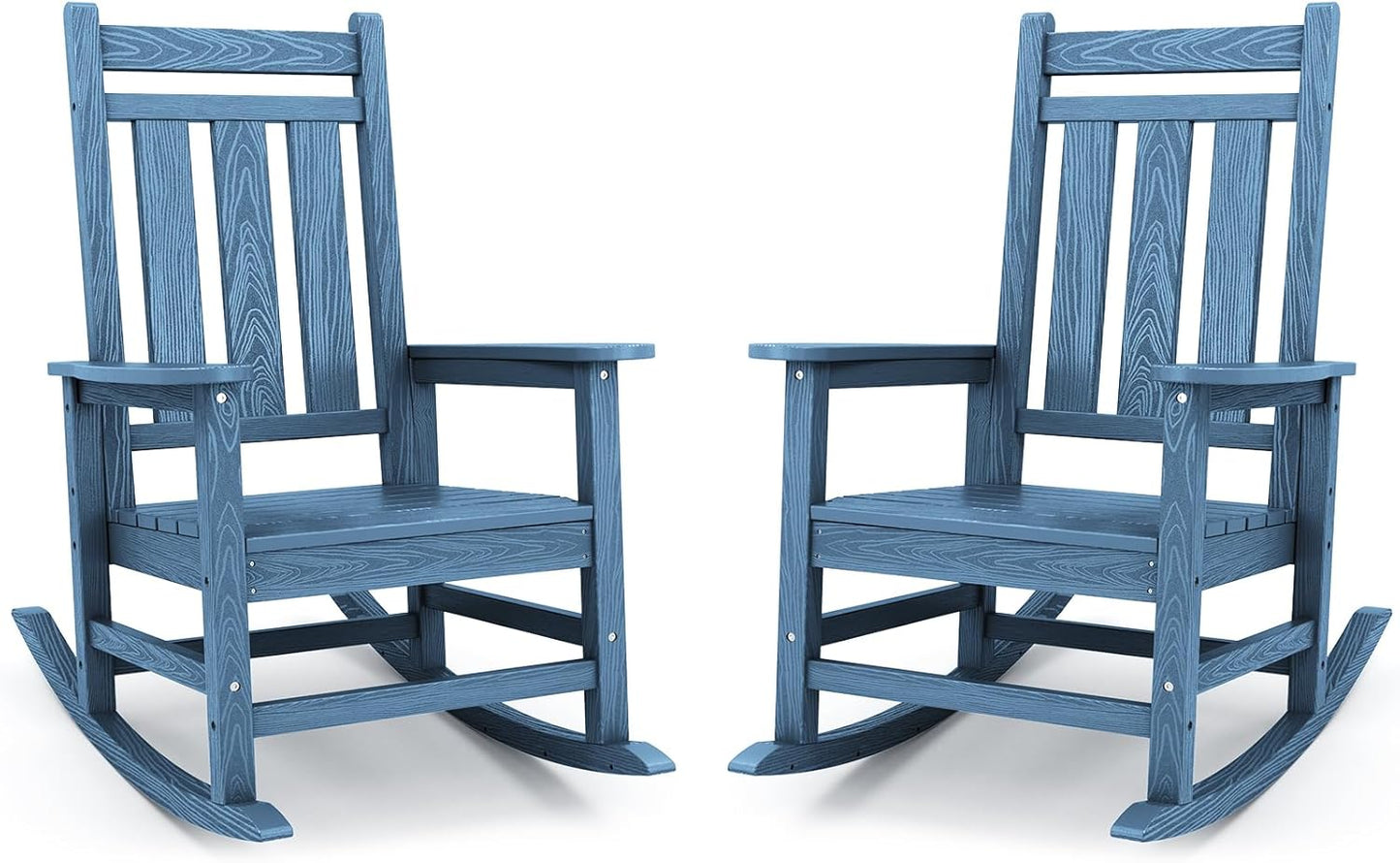 KINGYES Oversized Outdoor Rocking Chair Set for Relaxation