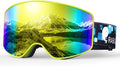 Ski Goggles OTG Frameless Anti-fog Snow Goggles for Men Women - Clear