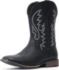 IUV Cowboy Boots For Men Wide Square Toe Western Retro Boot - Durable