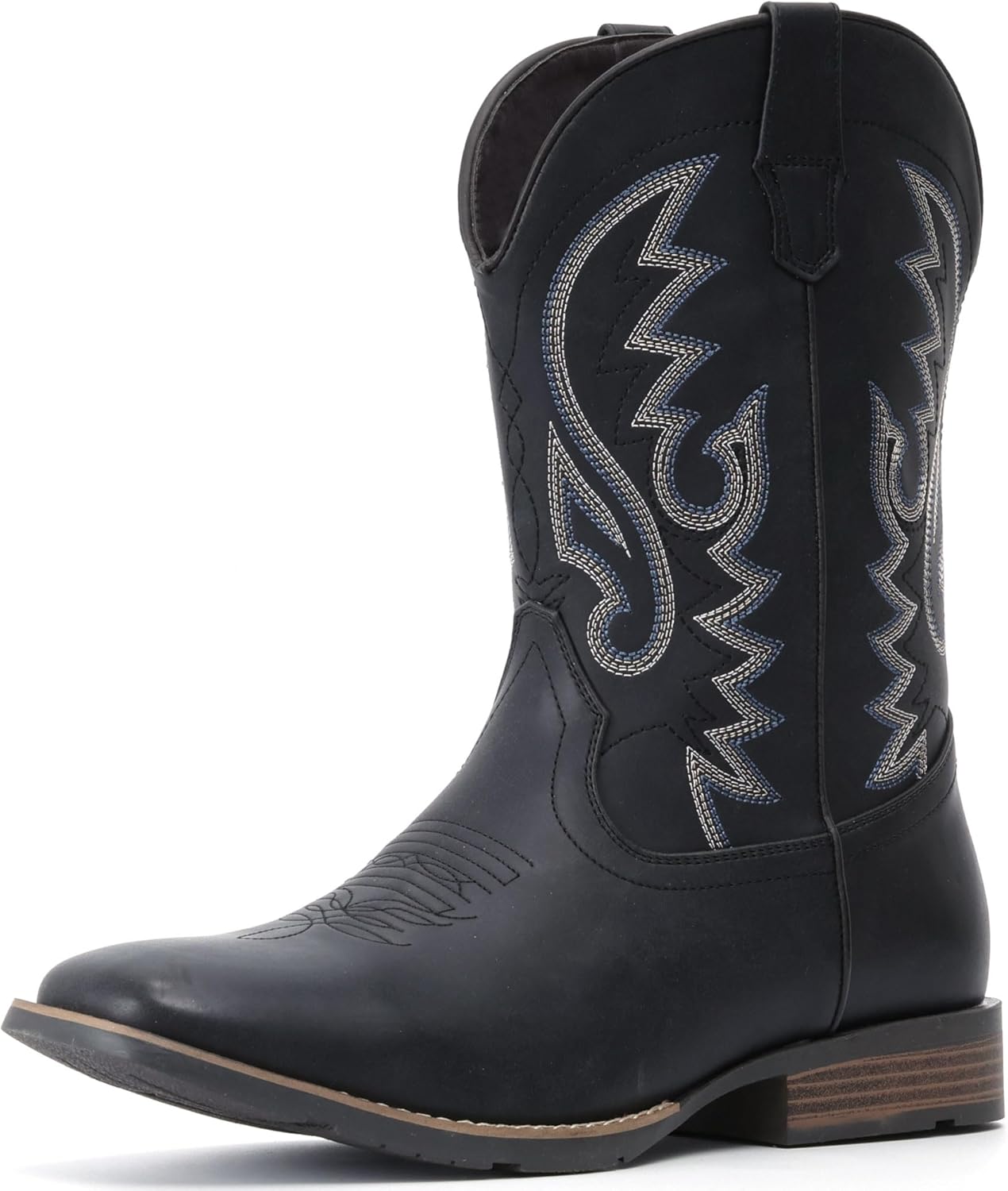 IUV Cowboy Boots for Men with Wide Square Toe - Stylish & Durable