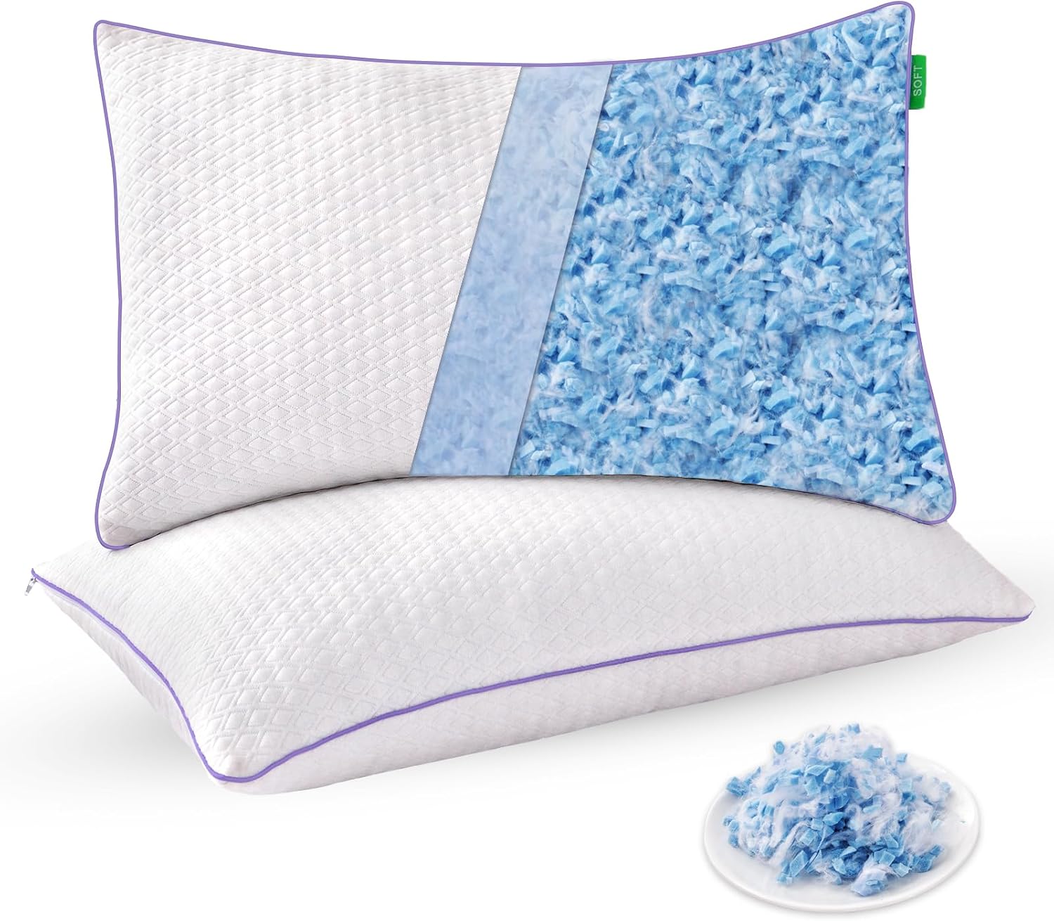 Favorland Cooling Bed Pillows King Size Set of 2 for Sleepers