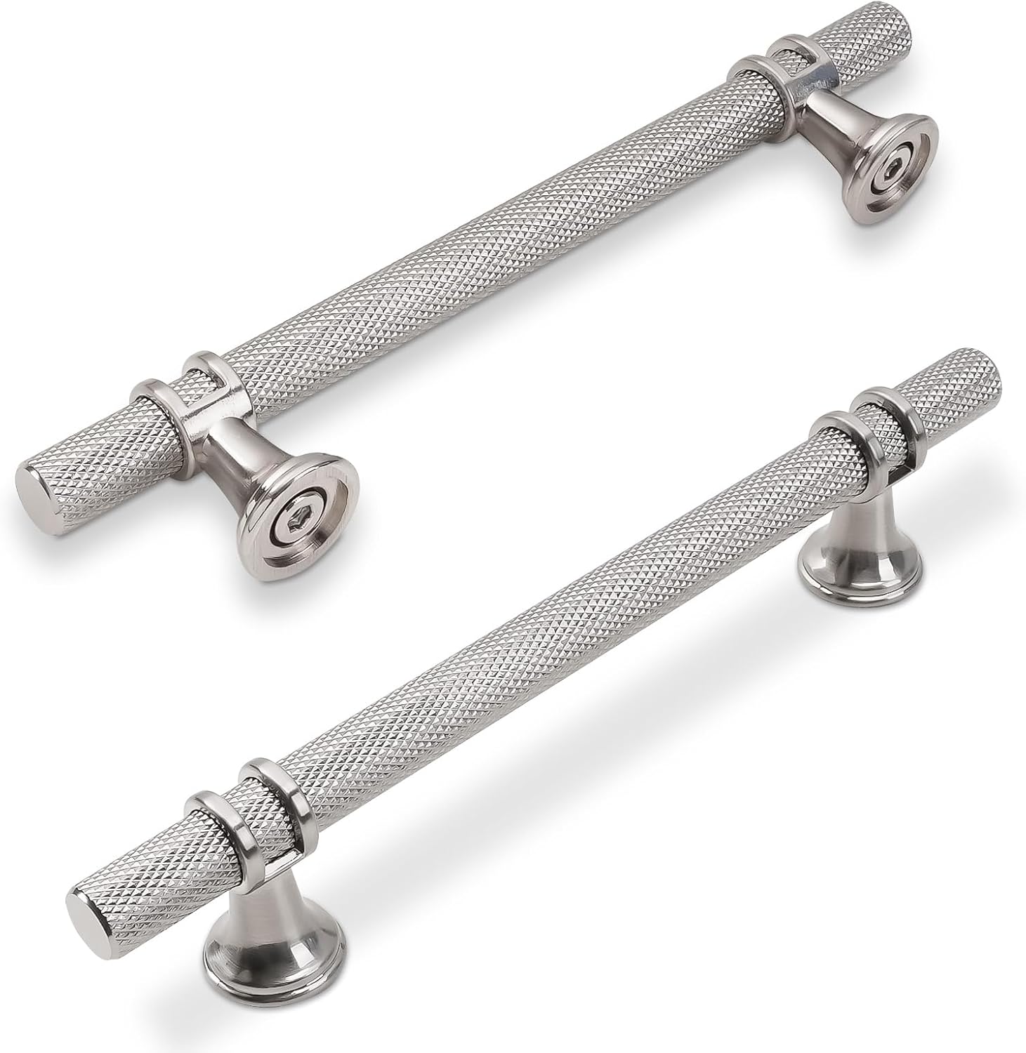 10 Pack 5 Inch Cabinet Pulls in Brushed Satin Nickel Finish