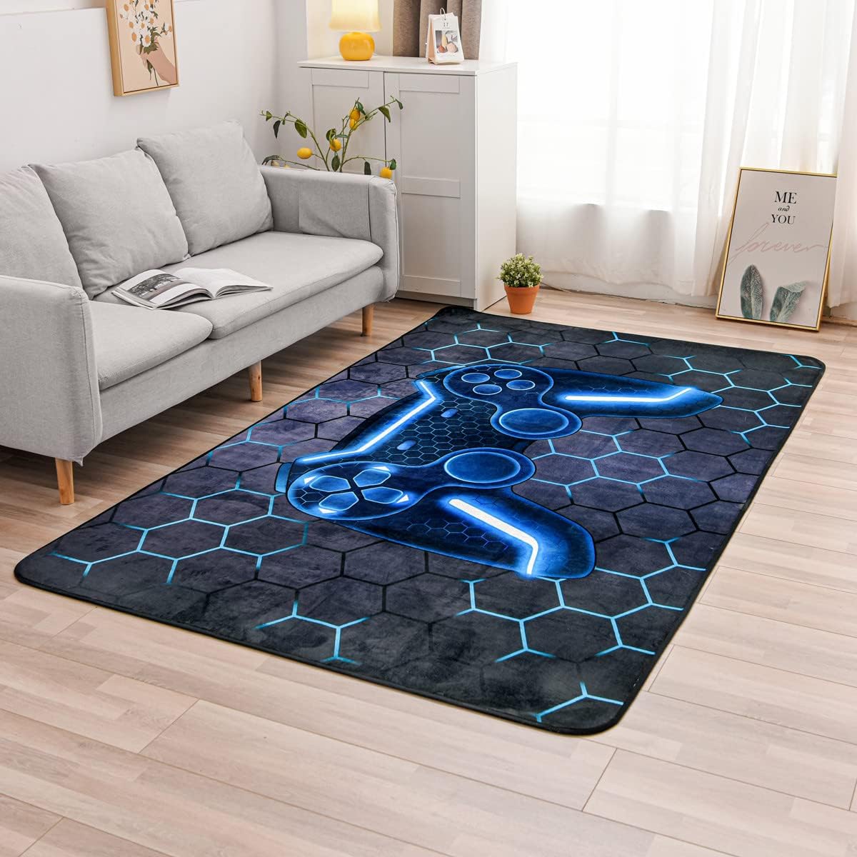 NTBED Gamer Rug: Stylish & Gaming-Inspired (Blue)