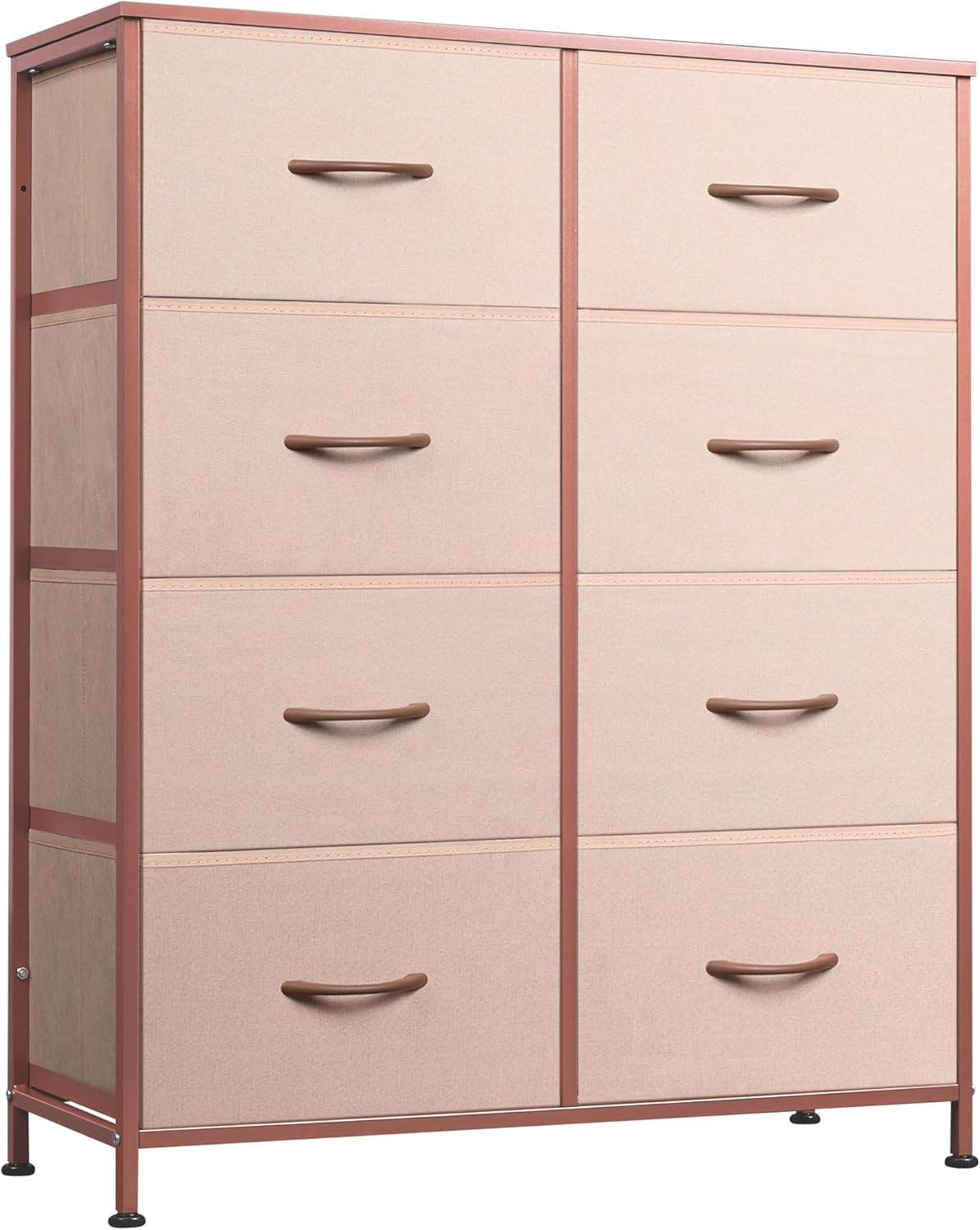WLIVE Fabric Dresser with 8 Drawers for Bedroom Storage