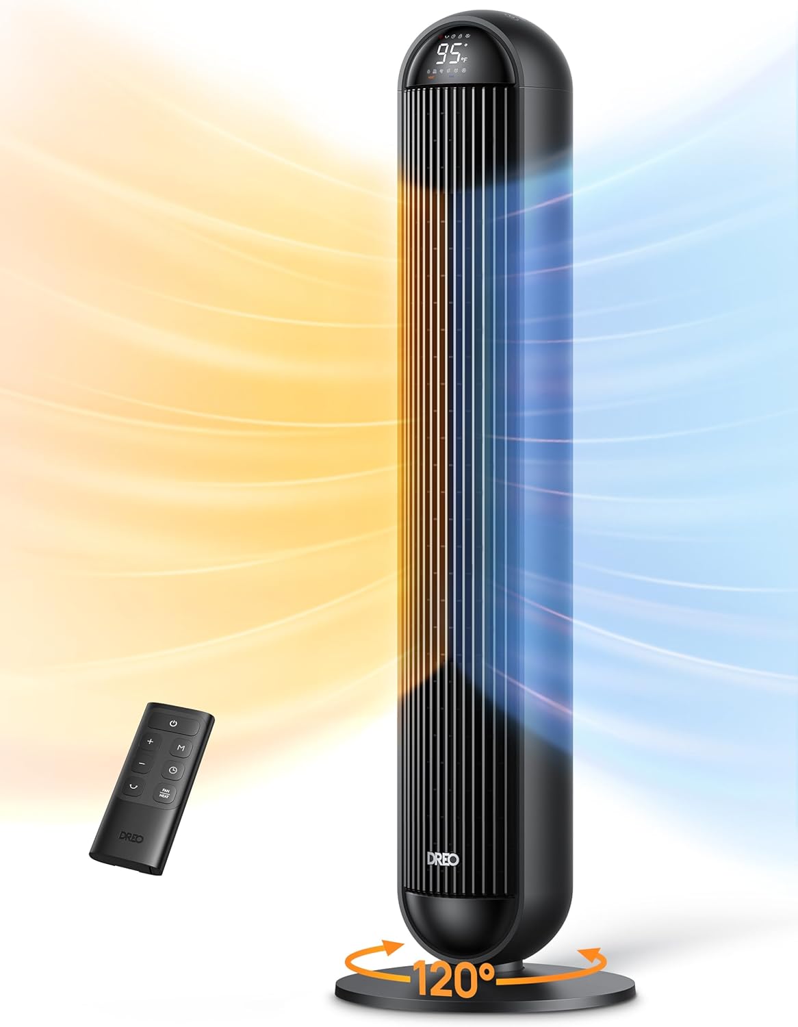 Dreo 42 Electric Heater: 5 Heat Levels, 12 Fan Modes