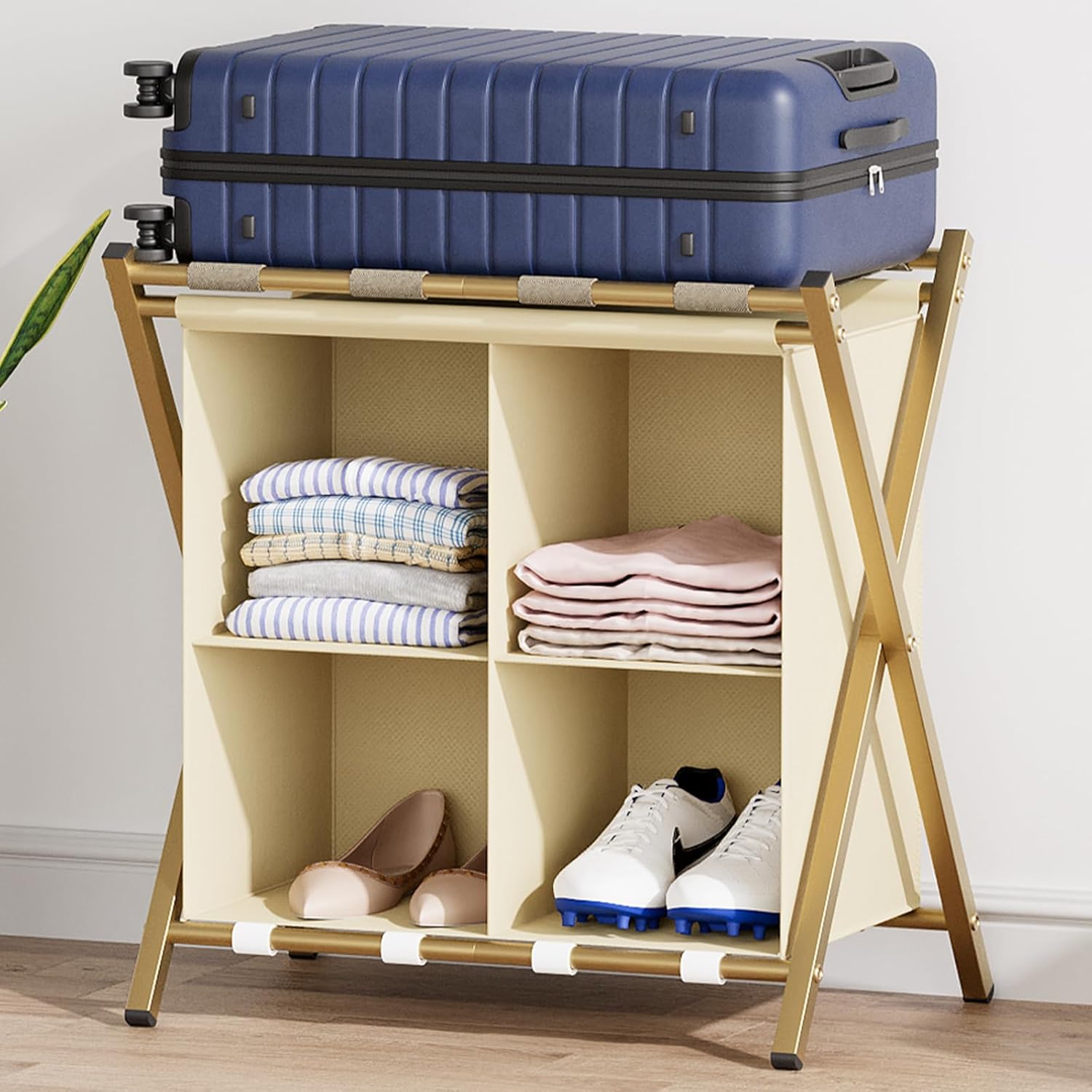 aboxoo Luggage Rack with Storage for Guest Room and Bedroom