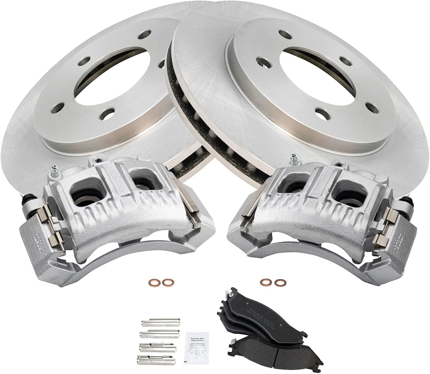 TRQ Front Brake Pad & Rotor Kit for 1997-2002 Ford Expedition