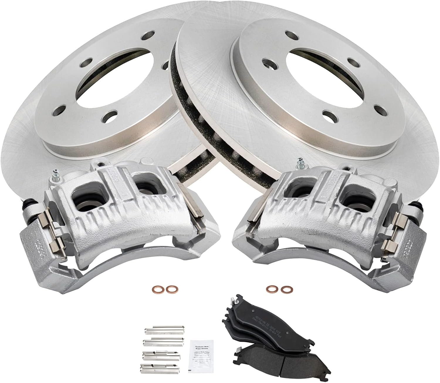 TRQ Front Brake Pad & Rotor Kit for 1997-2002 Ford Expedition