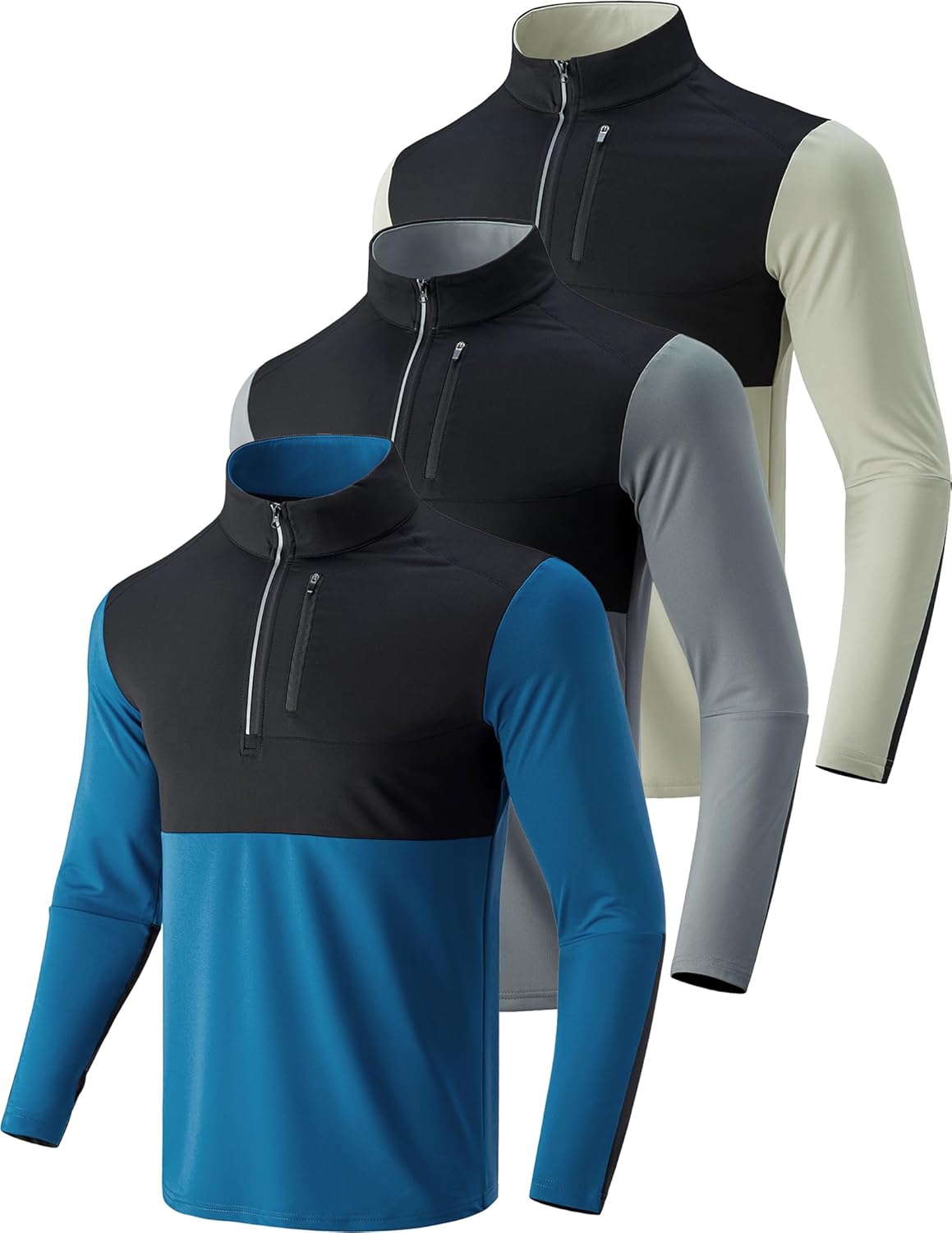 Lightweight Quarter-Zip Pullover 3-Pack for Active Lifestyle