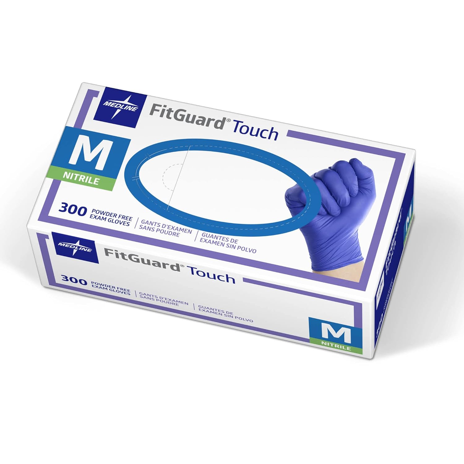 Medline FitGuard Touch Nitrile Exam Gloves - 300ct Medium