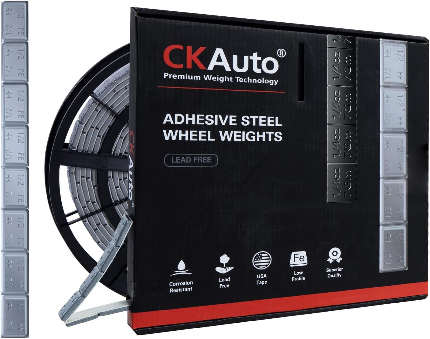 CKAuto Wheel Weights: Premium Adhesive Stick on Roll for Precision