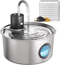 Wireless Cat Water Fountain Battery Operated - Cordless Stainless