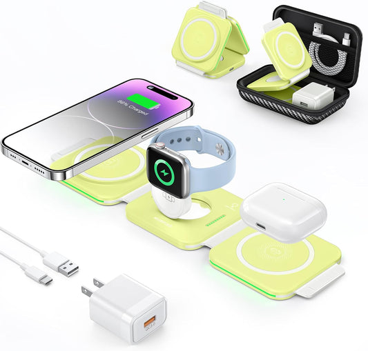 3 in 1 Charging Station for Apple Devices - Travel Friendly