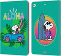 Head Case Designs Peanuts Tropical Surf Snoopy Leather iPad 9.7 Case