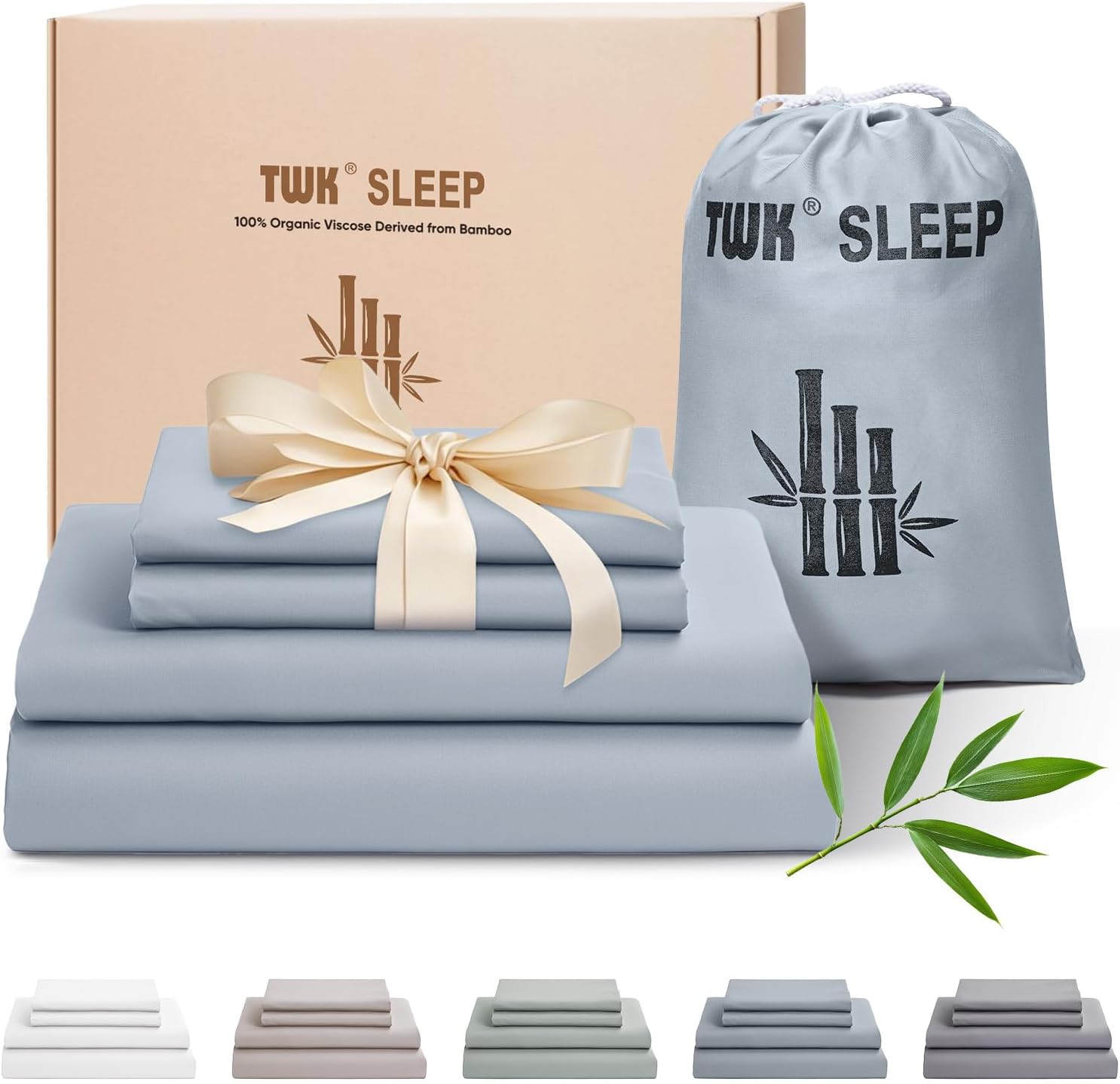 Luxury Bamboo Viscose Sheet Set for King Bed - Cooling Comfort
