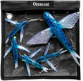 Blue Fly Fish Saltwater Trolling Lures 5 Pc Kit - Big Game Teaser