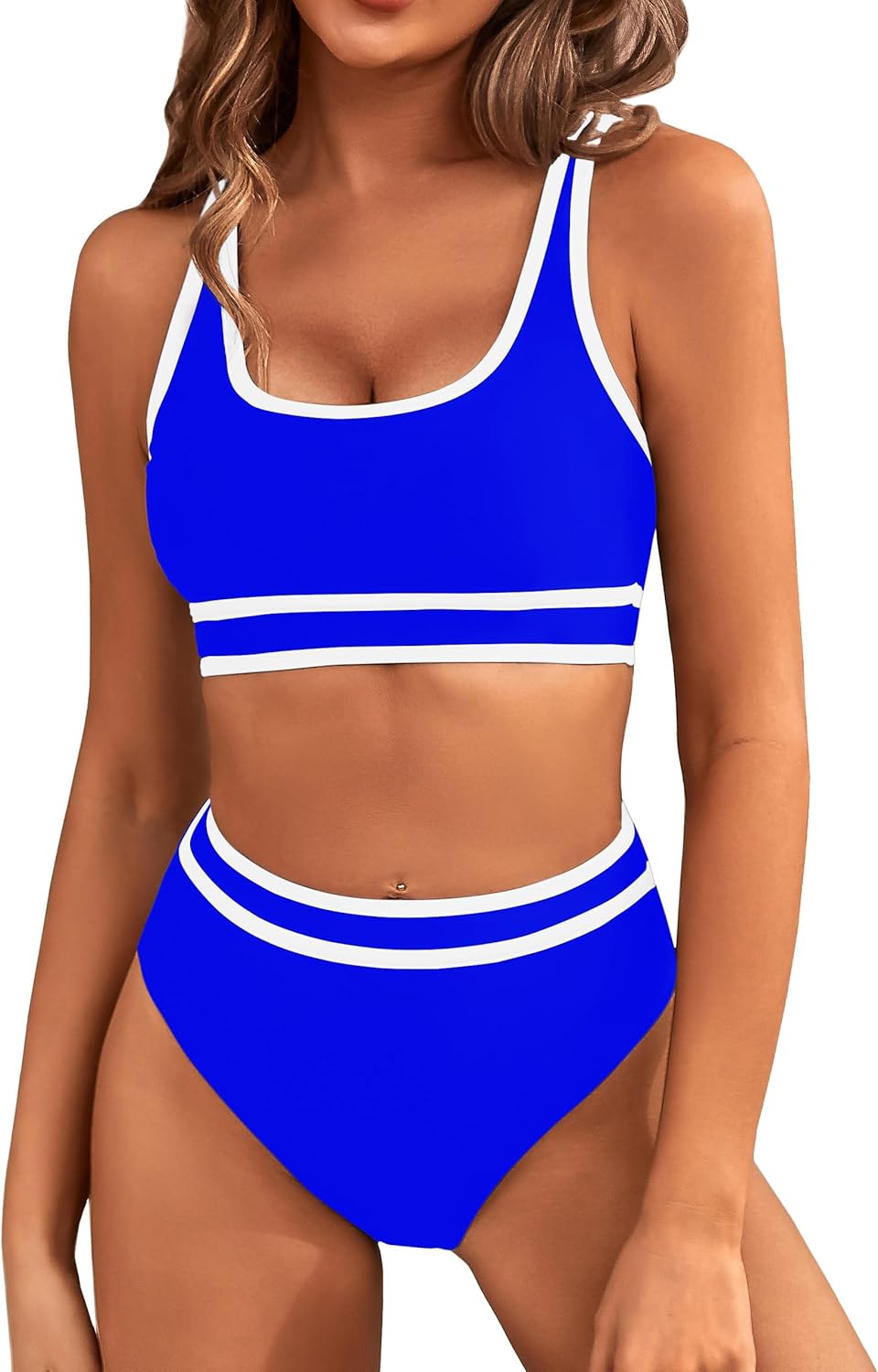 BMJL Women's High Waisted Bikini Sets for Sporty Summer Fun