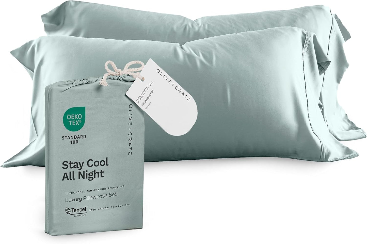 Tencel Eucalyptus Pillowcases for Hot Sleepers - Queen Set