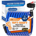 50FT Heated Water Hose for RV - -45F Arctic Freeze Protection