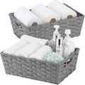 Woven Storage Basket Set of 2 for Home Organization and Decor