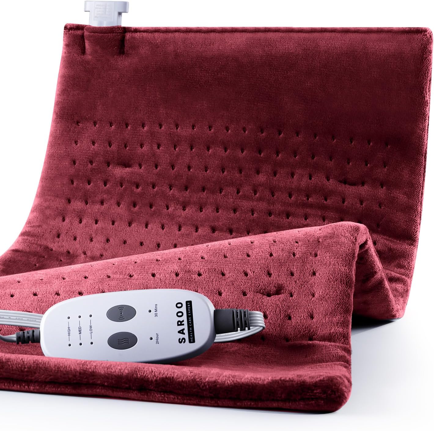 Saroo Heating Massaging Weighted Pad for Pain Relief and Comfort