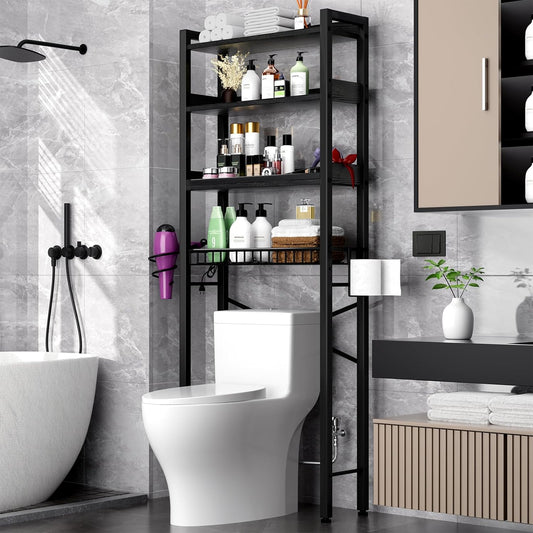 4-Tier Over The Toilet Storage Cabinet for Bathroom Organization