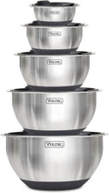 VIKING Mixing Bowls Set - 10 Piece Stainless Steel Cookware