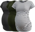 Smallshow Women's Maternity Side Ruched Tunic T-Shirt