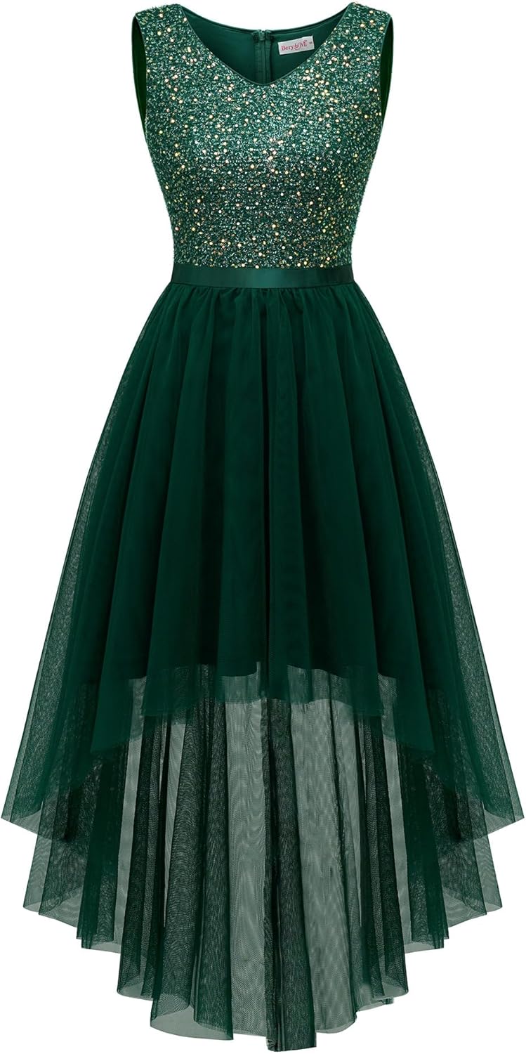 BeryLove Cocktail Formal Dresses for Wedding Guest and Parties
