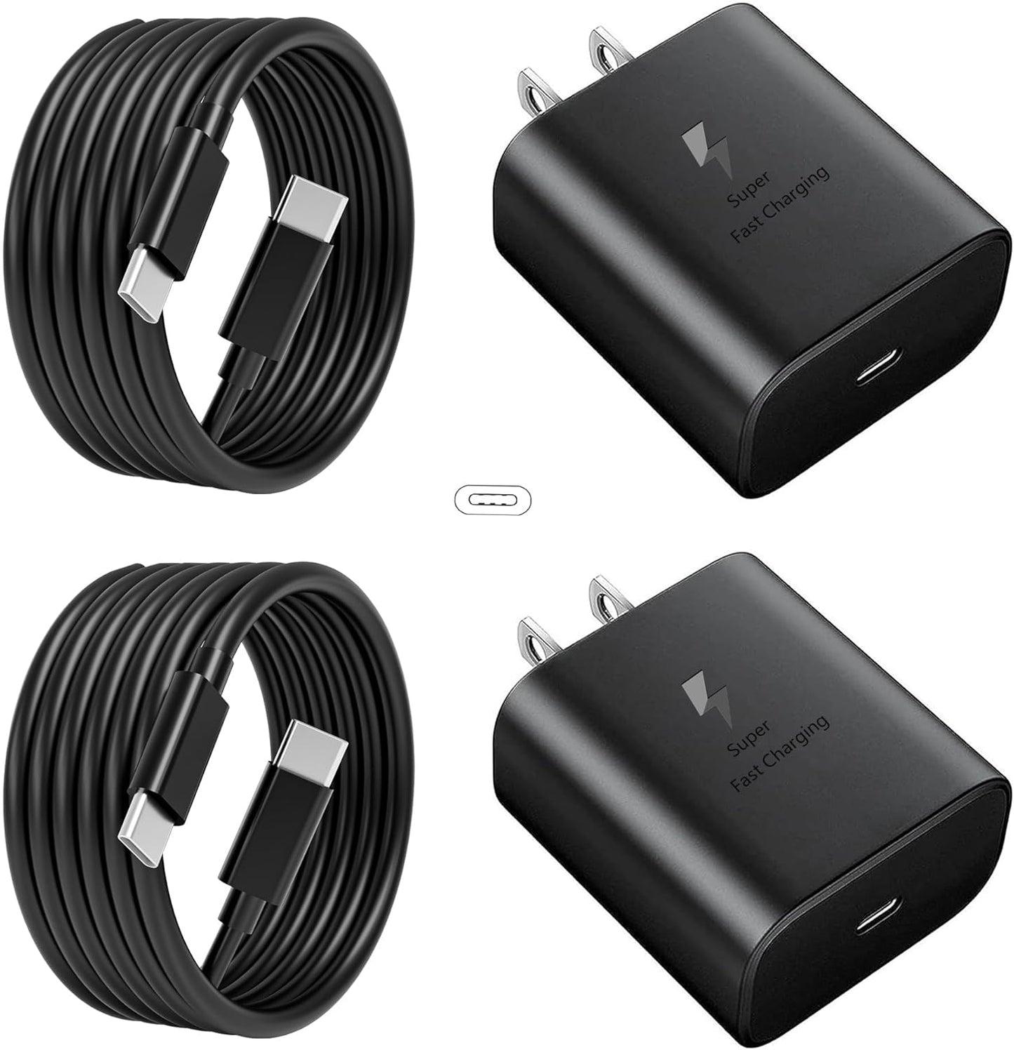 Fast 45W USB C PD Charger [2 Pack] for Samsung Galaxy