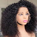 Bob Wig Human Hair Afro Kinky Curly 13x4 Frontal Lace Bob - Natural