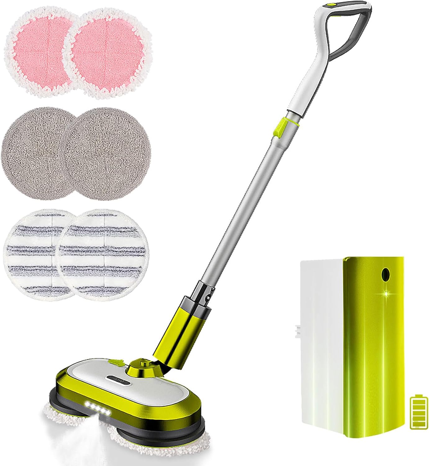 Cordless Electric Mop with LED Headlight for Easy Cleaning