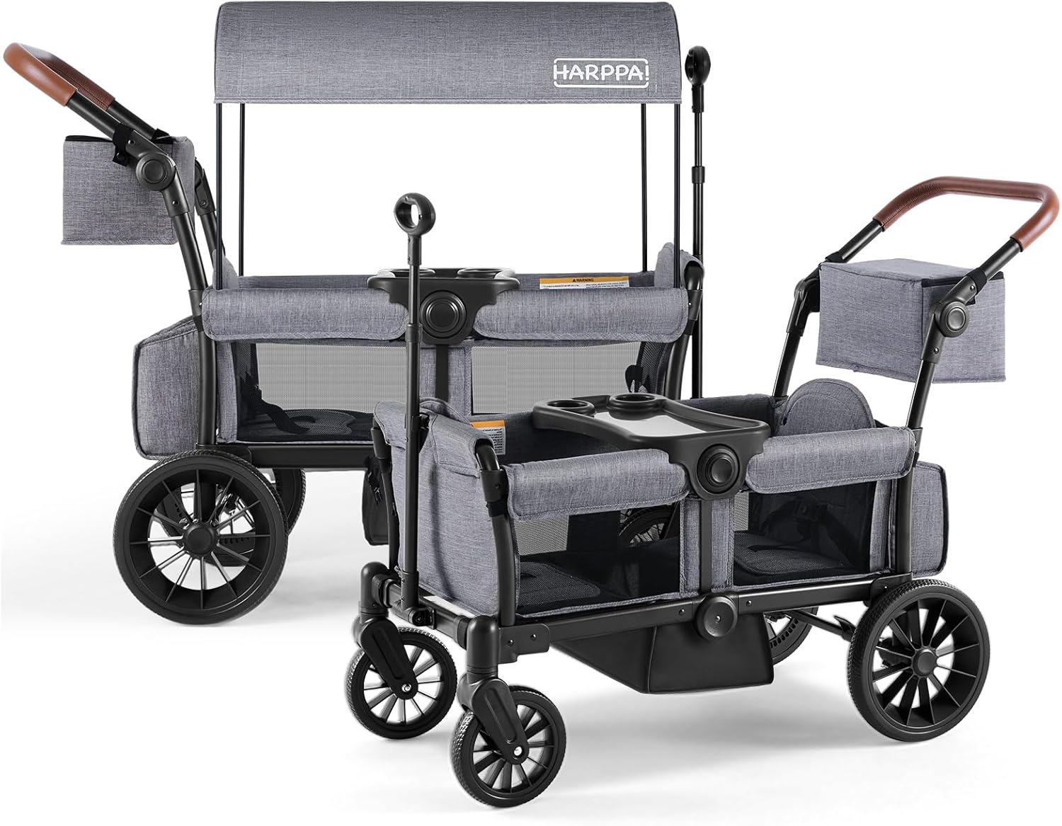 HARPPA All-Terrain Wagon Stroller for 2 Kids - Grey
