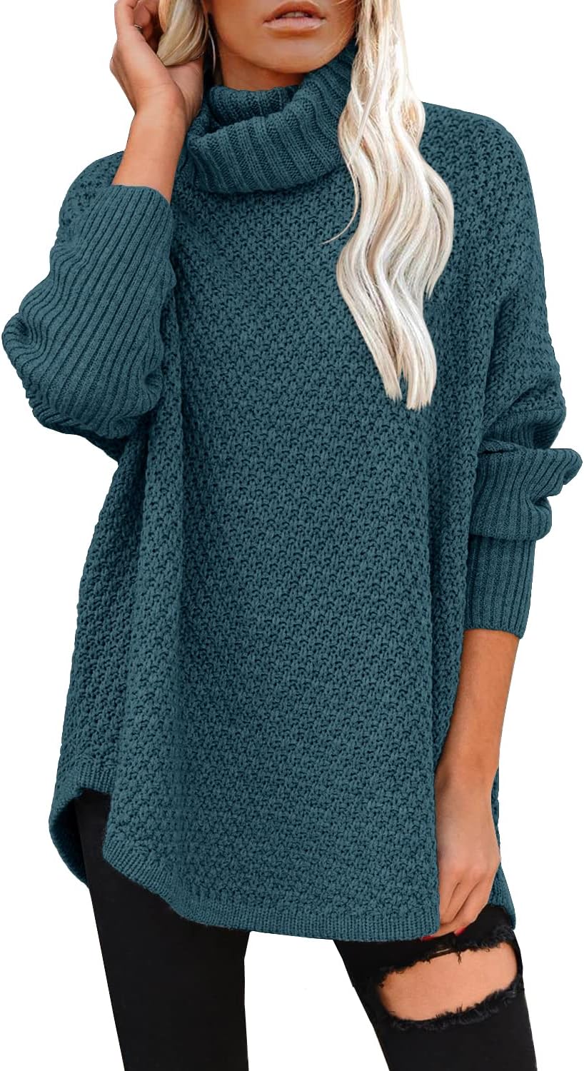 DOROSE Women's Oversized Turtleneck Long Sleeve Pullover Sweater