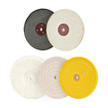 8 in Buffing Polishing Wheel Kit - Multi-Ply Cotton, Denim & Sisal Set