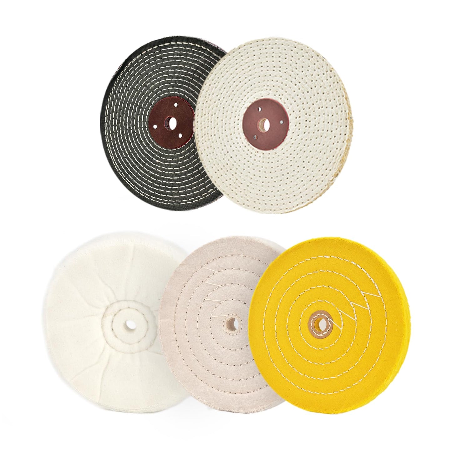 SCOTTCHEN 8 Inch Buffing Polishing Wheel Set for Bench Grinder
