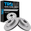 TRQ Front Brake Rotors Set Vented Premium G-Coated - OEM Fit