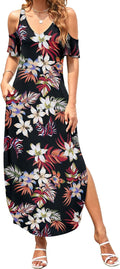 HUSKARY Women's Summer Maxi Dresses for Casual Beach Wear