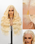 613 Lace Front Wig Human Hair 13x6 Blonde Body Wave - 30in