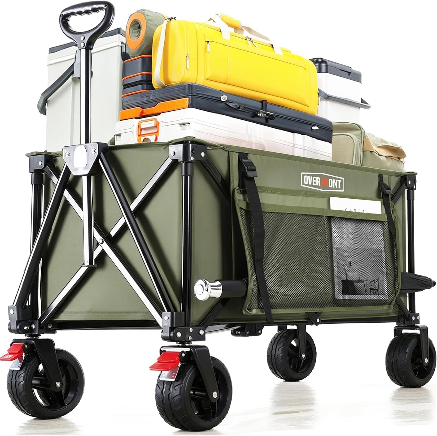 Overmont Collapsible Wagon Cart - Heavy Duty 180L Capacity