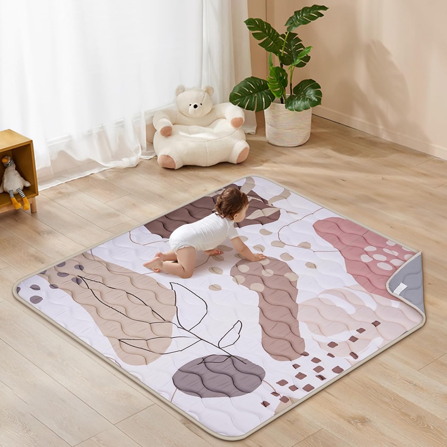 Thicken Soft Baby Play Mat | Non-Slip & Washable | 50'' x 50''