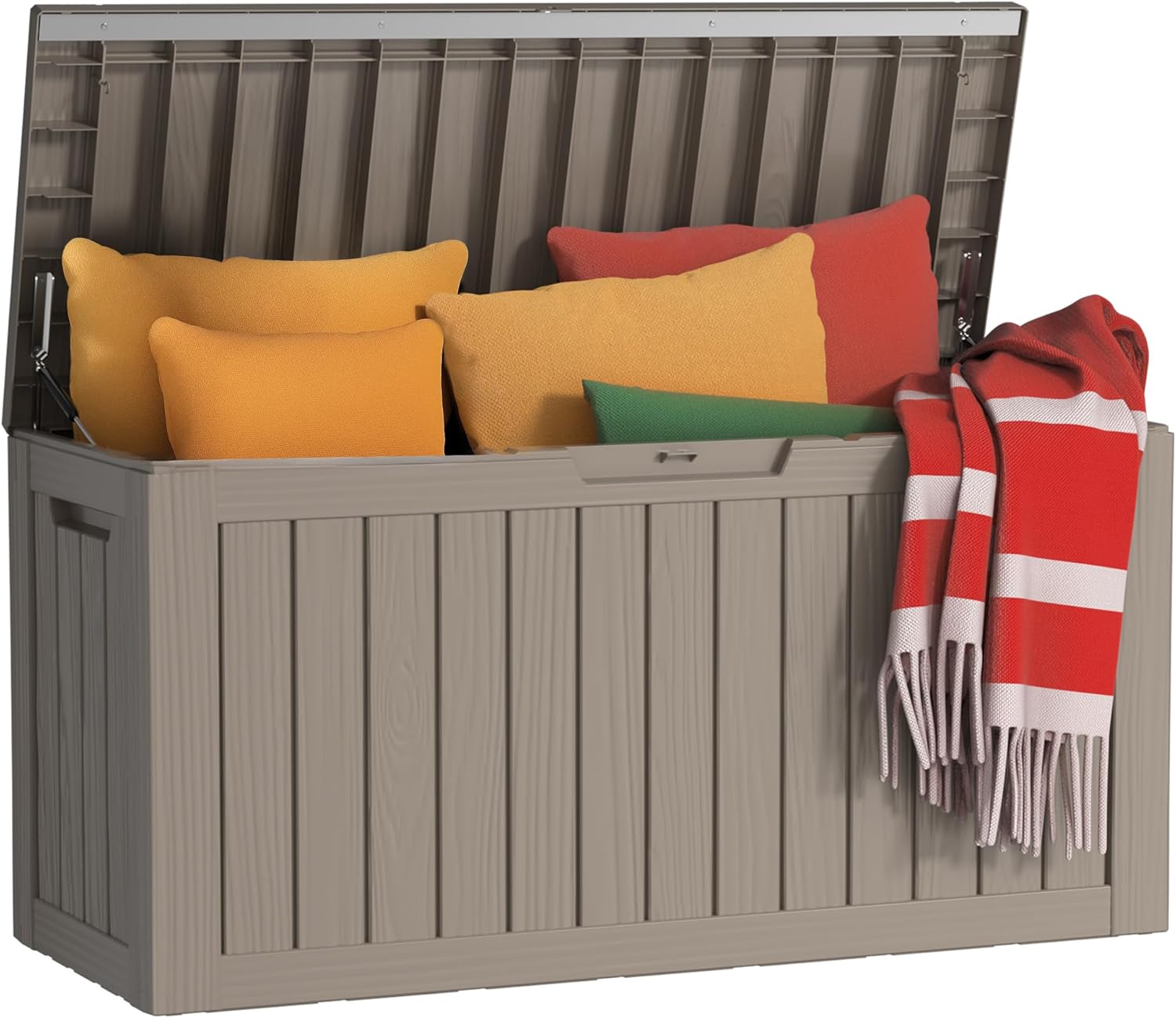 80 Gallon Waterproof Resin Deck Box for Outdoor Storage Needs
