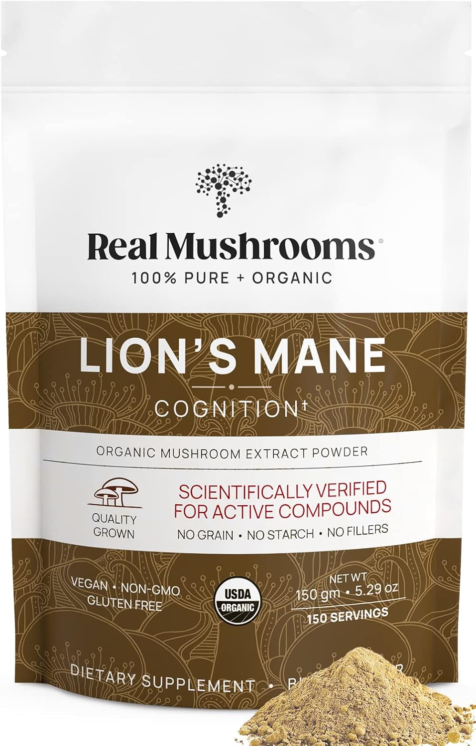Organic Lions Mane Supplement Powder for Enhanced Focus and Clarity