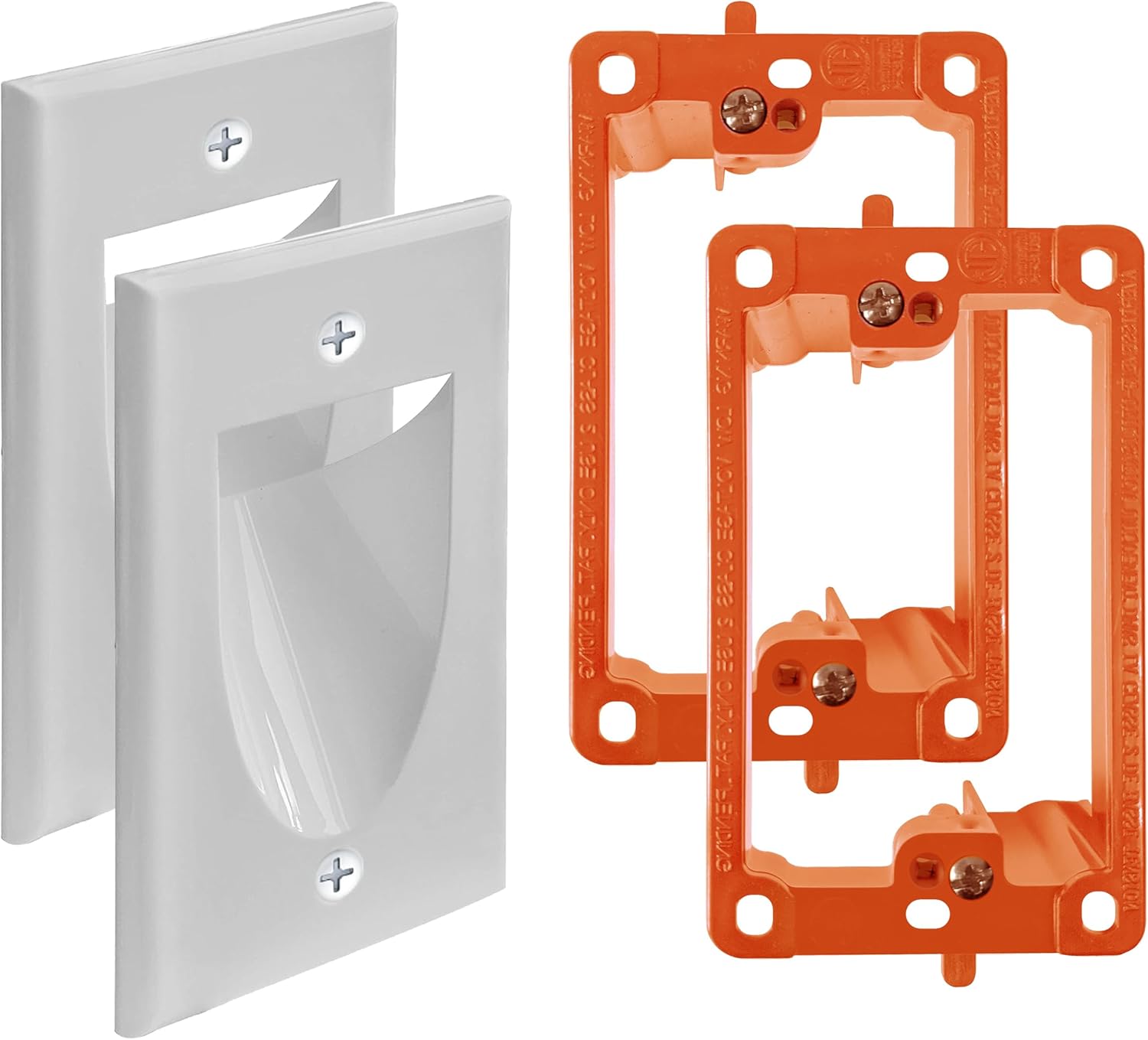 Wall Plate Cable Management Set - Best TV Cord Hider