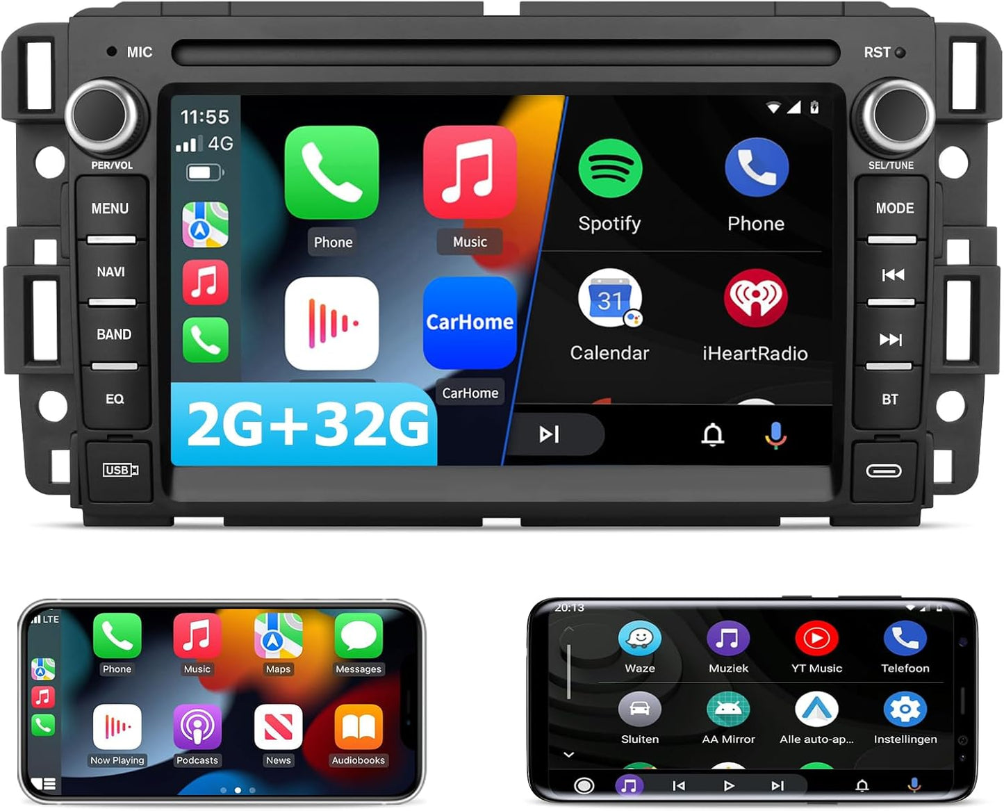 Car Radio Stereo for Chevy Silverado 2007-2014 with Android 13