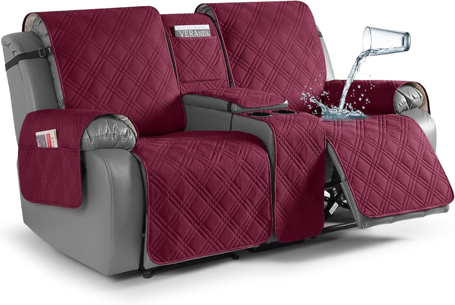 TAOCOCO Waterproof Loveseat Recliner Cover for Pets and Kids